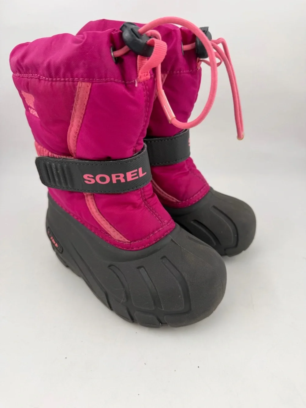 Sorel Kid’s Explorer Waterproof Hook & Loop -SZ 8 C- Insulated Winter Snow Boots